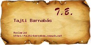 Tajti Barnabás névjegykártya